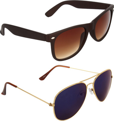 

Zyaden Wayfarer, Aviator Sunglasses(Multicolor