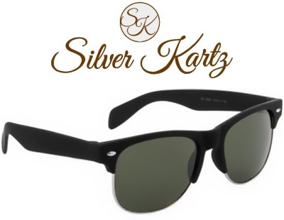 Silver Kartz Wayfarer Sunglasses(For Men, Green)