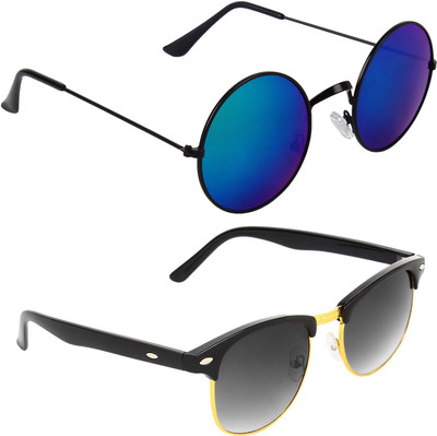 Zyaden Round, Round Sunglasses(Multicolor)