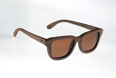 

Wood Works Inc. Rectangular Sunglasses(Brown)