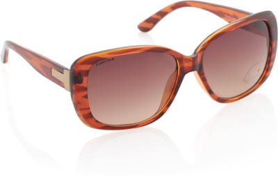 Fastrack Over-sized Sunglasses(For Women, Brown)