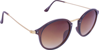 Beauty & Beast Round Sunglasses(Brown)