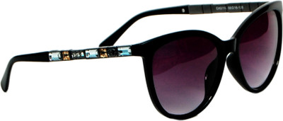 SAIFI TRADERS Cat-eye Sunglasses(Black)