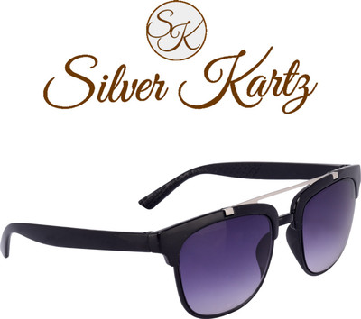 

Silver Kartz Wayfarer, Rectangular Sunglasses(Black, Violet