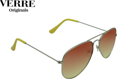 

Verre Aviator Sunglasses(Yellow)