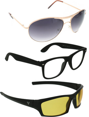 

Vast New Day And Night Vision Driving Plus Summer Special Cricket Goggles, Multicolor