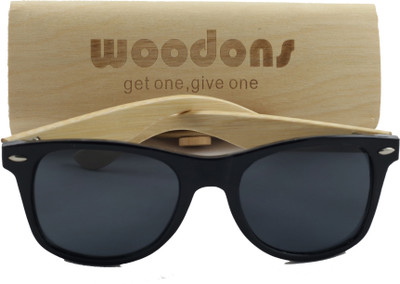 

Woodons Wayfarer Sunglasses(Black)
