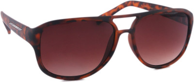Joe Black Rectangular Sunglasses(Brown)