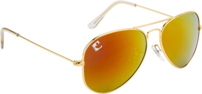 Clark N' Palmer Aviator Sunglasses(For Boys, Golden)