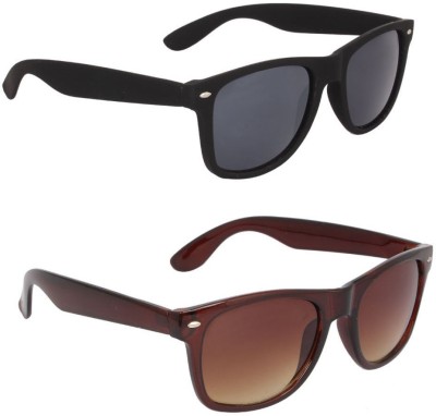 David Martin Wayfarer Sunglasses(For Men & Women, Black, Brown)