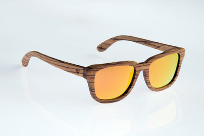 Wood Works Inc. Rectangular Sunglasses(Golden)