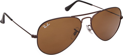 18% OFF on Ray-Ban Aviator Sunglasses(Brown) 18% OFF on Ray-Ban Aviator Sunglasses(Brown)