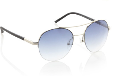 Glares by Titan Round Sunglasses(For Men, Blue)