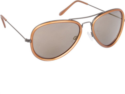 LEE COOPER Aviator Sunglasses(For Men & Women, Brown)