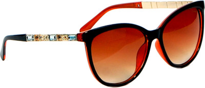 

SAIFI TRADERS Cat-eye Sunglasses(Brown)