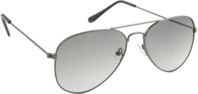 Black Aviator Sunglasses(Brown)
