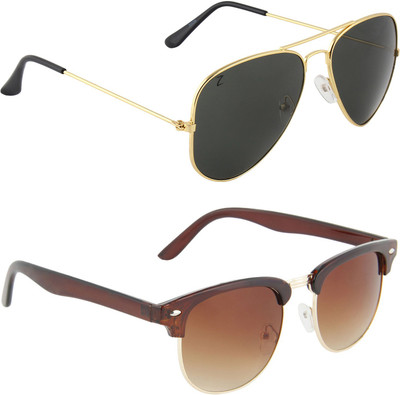 

Zyaden Aviator, Oval Sunglasses(Black