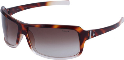 Police Rectangular Sunglasses(Brown)