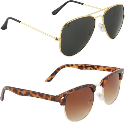 

Zyaden Aviator, Oval Sunglasses(Black