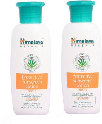 

Himalaya Protective Sunscreen Lotion (Pack of 2) - SPF 15 PA++(200 ml)