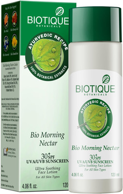 BIOTIQUE Bio Morning Nectar Sunscreen Lotion - SPF 30 PA+(150 ml)