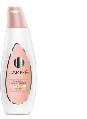 Lakme Peach Milk Moisturiser Sunscreen Lotion - SPF 24 PA++(60 ml) available at flipkart for Rs.117