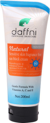 

Daffni Natural Sun Block Cream - SPF 90 PA+++(200 ml)