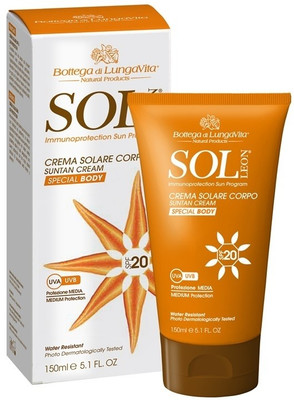 

Bottega di Lungavita Sol Leon Suntan Cream Body - SPF 20 PA+(150 ml)