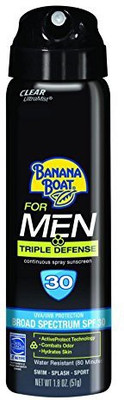 

Banana Boat Boat Sunscreen for Men Triple Defense Broad Spectrum Sun Care Sunscreen Spray - SPF 30, 1.8 Ounce - SPF 30 PA+(50.4 g)