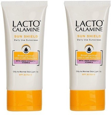 

Lacto Calamine Sun Shield Purple pack of 2 - Oily to Normal Skin - SPF 30 PA++(100 ml)