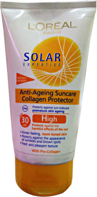 

L'Oreal Paris Solar Expertise Anti Ageing Suncare Collagen Protector - SPF 30 PA+(150 ml)