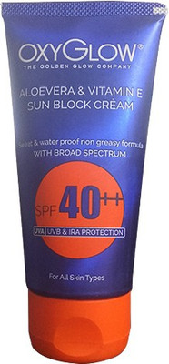

Oxyglow Aloevera & Vitamin E Sun Block Cream - SPF 40 PA++(60 g)