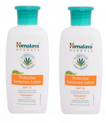 

Himalaya Protective Sunscreen Lotion (Pack of 2) - SPF 15(100 ml)