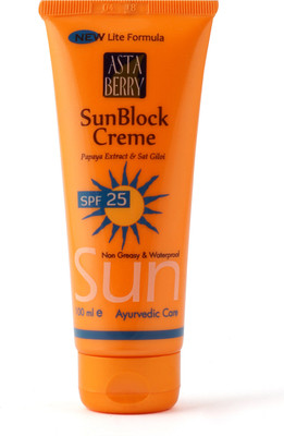 

Astaberry Sunblock Crème - SPF 25 PA+(100 ml)