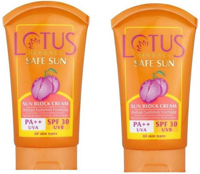 

Lotus Safe Sun Sun Block Cream pack 2 (200g) - SPF 30 PA++(200 g)