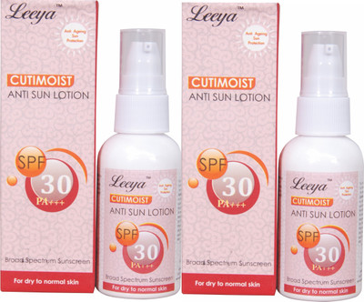 

Leeya Cutimoist Anti Sun Lotion With Spf 30 & Pa+++ (Pack Of 2) - SPF 30 PA+++(100 ml)
