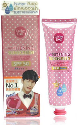 

Mistine Cathy Doll Whitening Sunscreen L-Glutathione Magic Cream - SPF 50 PA+++(138 ml)