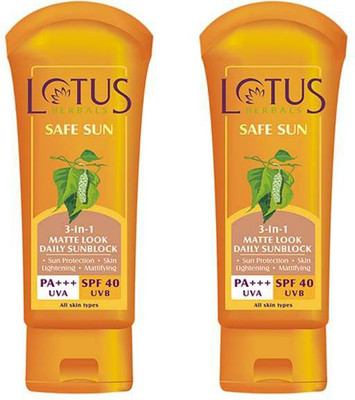 

Lotus 3-in-1 Matte Look Daily Sunblock - SPF 40 PA+++(100 g)