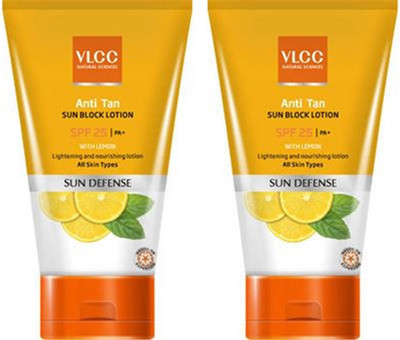 

VLCC anti tan sun block lotion SPF 25 Pack Of 2 - SPF 25 PA+(300 ml)