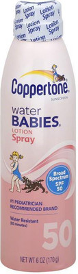 

Coppertone Water Babies Lotion Spray 50SPF - (6oz) - SPF 50 PA+(170 g)