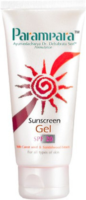 

Parampara Carrot Seed & Sandalwood Extracts Sunscreen Gel - SPF 20 PA+(100 ml)