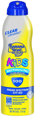 

Banana Boat Ultramist Kids Max Protect & Play Clear Spray Sunscreen - SPF 110 PA+(170 g)