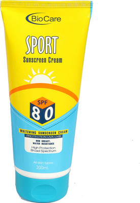 

Biocare Sport Sunscreen Cream - SPF 80 PA+(200 ml)