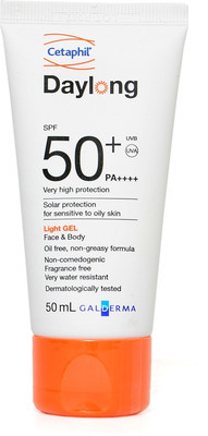 

Cetaphil Daylong Oil Free Sunscreen,,Solar Protection For Face And Body - SPF 50+ PA+++(50 ml)