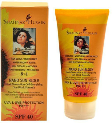 

Shahnaz Husain nano sun block pack of 2 - SPF 40 PA+++(160 g)