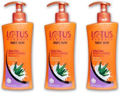 

Lotus Herbals Safe Sun Anti-Tan Body Lotion Silky Smooth Care - SPF 25 PA+++(750 ml)