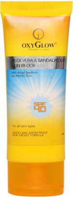 

Oxyglow Aloe Vera & Sandalwood Sun Block SPF-40 - SPF 40 PA+(60 g)