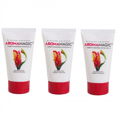 

Aroma Magic Carrot Sunscreen Lotion (Pack of 3) - SPF 15(300 ml)