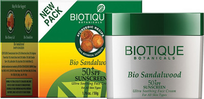 BIOTIQUE Bio Sandalwood Sunscreen - SPF 50 PA+(50 g)