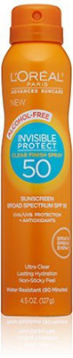 

L'Oreal Paris Paris Advanced Suncare Alcohol-Free Clear Spray SPF 50, For All Skin Types, 4.5 Ounce - SPF 50 PA+(126 g)